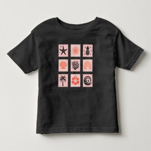 T-shirt Pour Les Tous Petits Collage des timbres de nature