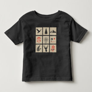 T-shirt Pour Les Tous Petits Collage des timbres de nature