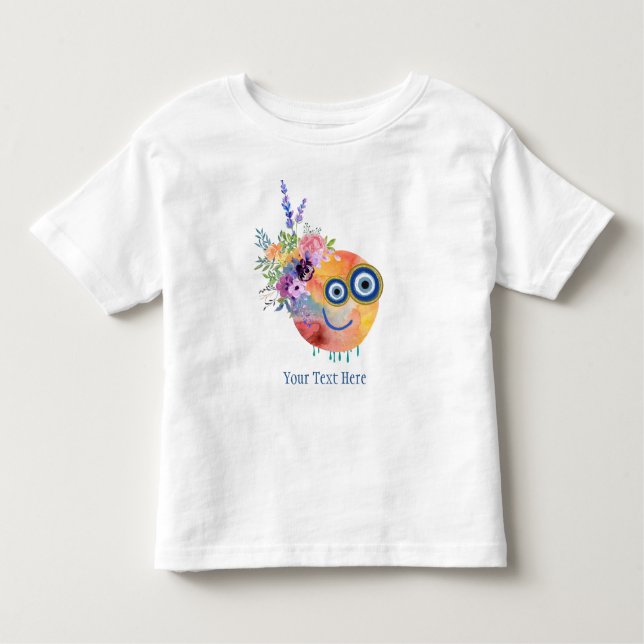 T-shirt Pour Les Tous Petits Collection Florale Mignonne de Petits Copains Pers (Devant)