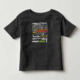 T-shirt Pour Les Tous Petits College Education Word Cloud motifs