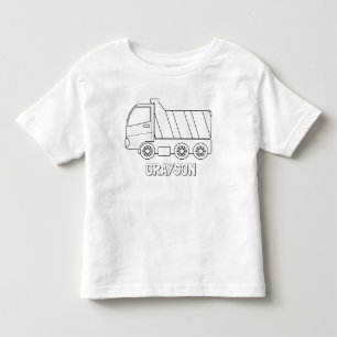 T-shirt Pour Les Tous Petits Colorez votre propre camion de vidange chemise per