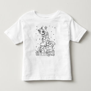 T-shirt Pour Les Tous Petits Colorez votre propre Père Noël et rennes