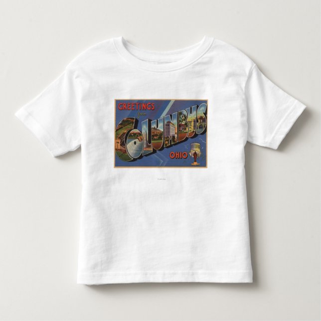 T-shirt Pour Les Tous Petits Columbus, Ohio - grandes scènes de lettre (Devant)