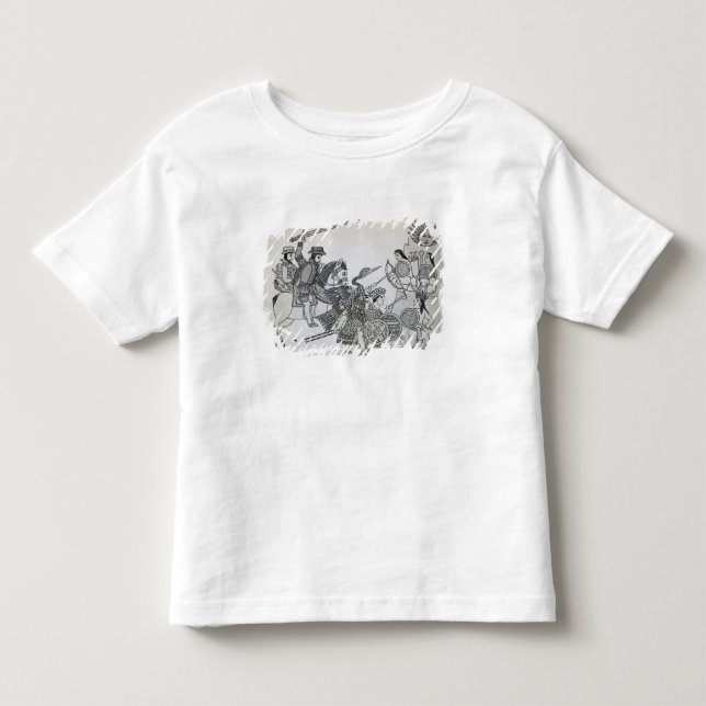 T-shirt Pour Les Tous Petits Combat entre l'Espagnol et les Aztèques (Devant)