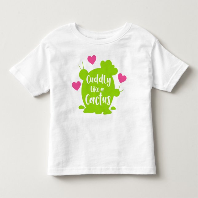 T-shirt Pour Les Tous Petits Comme Un Cactus, Cactus, Succulent, Coeurs (Devant)