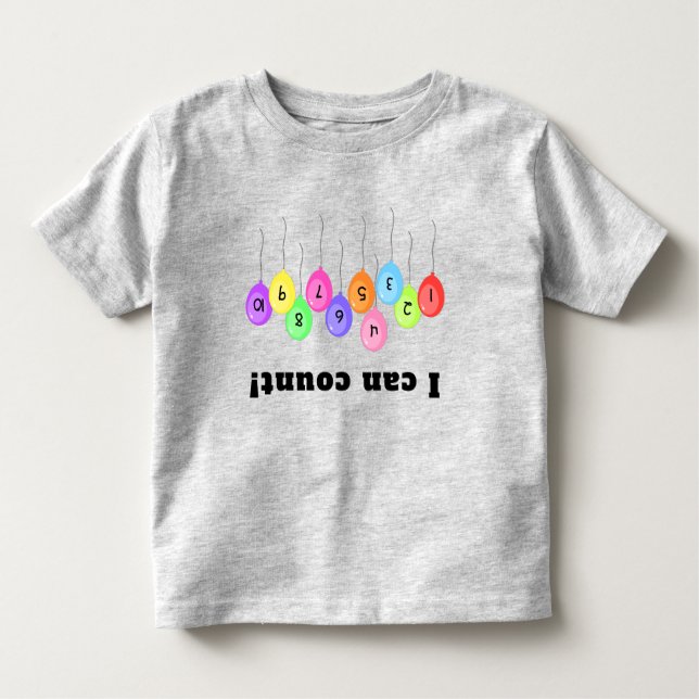 T-shirt Pour Les Tous Petits Compte des ballons vers le bas (Devant)