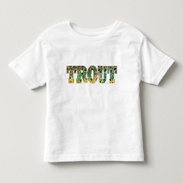 T-shirt Pour Les Tous Petits Conception Brown de truites (Devant)