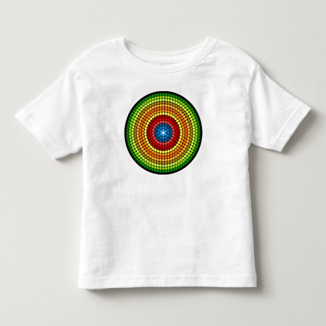 T-shirt Pour Les Tous Petits Conception d'art mandala abstrait pointillé-65904 (Devant)