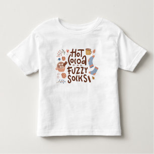T-shirt Pour Les Tous Petits Conception de cacao chaud et de chaussettes moelle