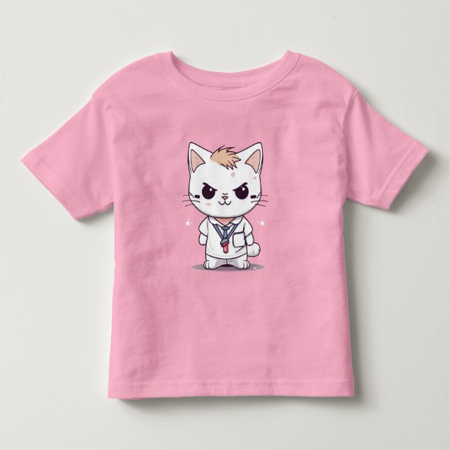 T-shirt Pour Les Tous Petits Conception de chats mignons en colère (Devant)