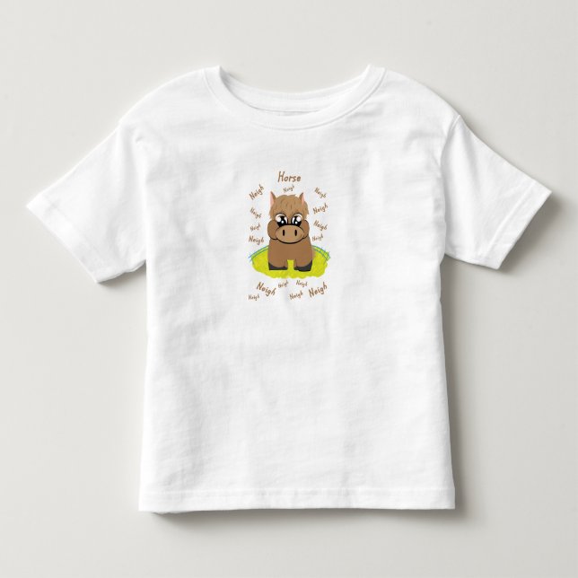 T-shirt Pour Les Tous Petits Conception de cheval (Devant)