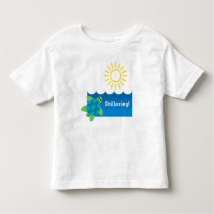 T-shirt Pour Les Tous Petits Conception de chillaxage de tortue - Toddler Fine