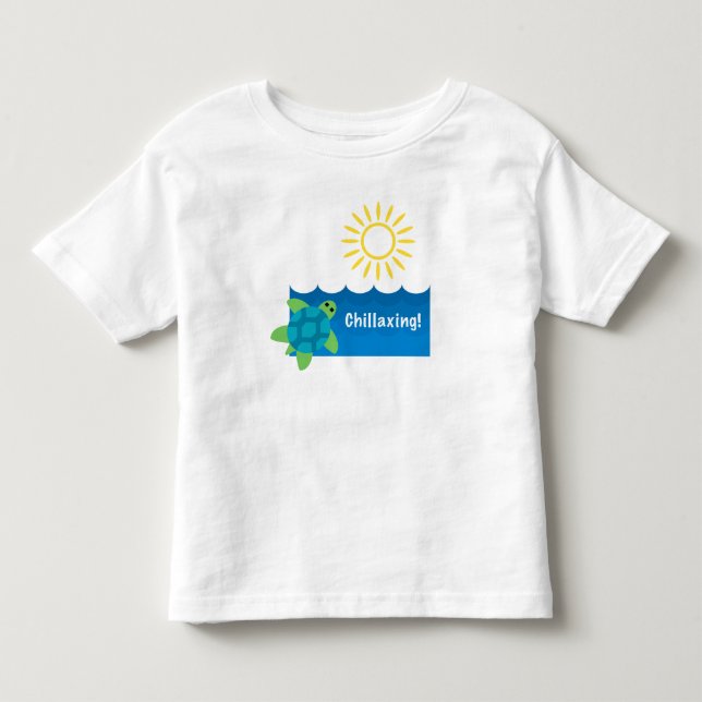 T-shirt Pour Les Tous Petits Conception de chillaxage de tortue - Toddler Fine  (Devant)