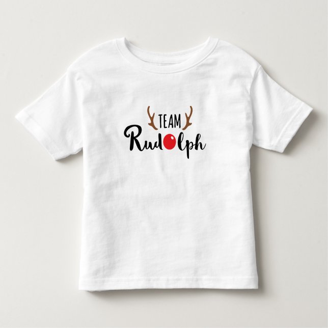 T-shirt Pour Les Tous Petits Conception de Noël de la famille Rudolph (Devant)