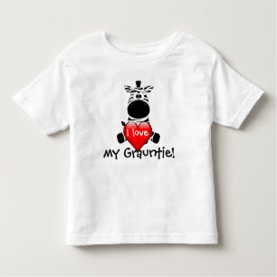 T-shirt Pour Les Tous Petits Conception de zèbre avec "moi aime mon grauntie "