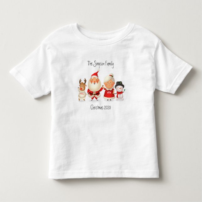 T-shirt Pour Les Tous Petits Conception du pyjama de Noël en famille (Devant)