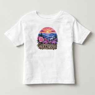 T-shirt Pour Les Tous Petits Conception florale de l'État du Tennessee