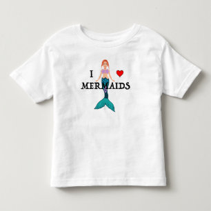 T-shirt Pour Les Tous Petits Conception J'aime les Sirènes - T-Shirt en Jersey