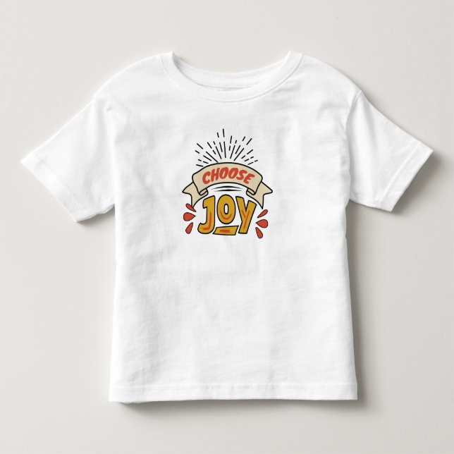 T-shirt Pour Les Tous Petits Conception Joie avec Décorations (Devant)