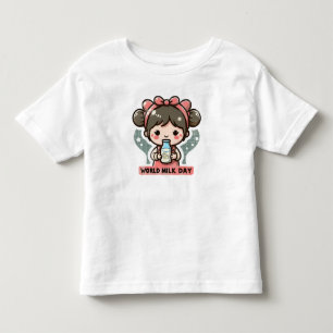 T-shirt Pour Les Tous Petits Conception unique pour la Journée mondiale du lait
