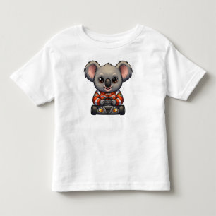 T-shirt Pour Les Tous Petits Conducteur de voiture de course bébé koala mignon