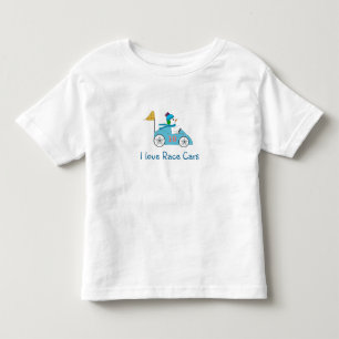 T-shirt Pour Les Tous Petits Conducteur de voiture de course bonhomme de neige
