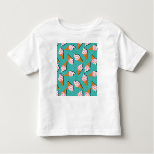 T-shirt Pour Les Tous Petits Congés gaufres crème glacée et motif de yaourt con