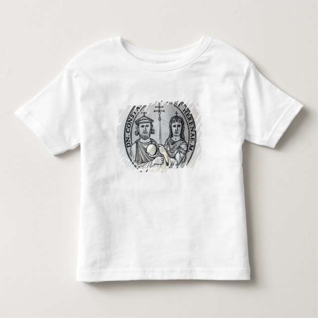 T-shirt Pour Les Tous Petits Constantine VI et sa mère Irène (Devant)