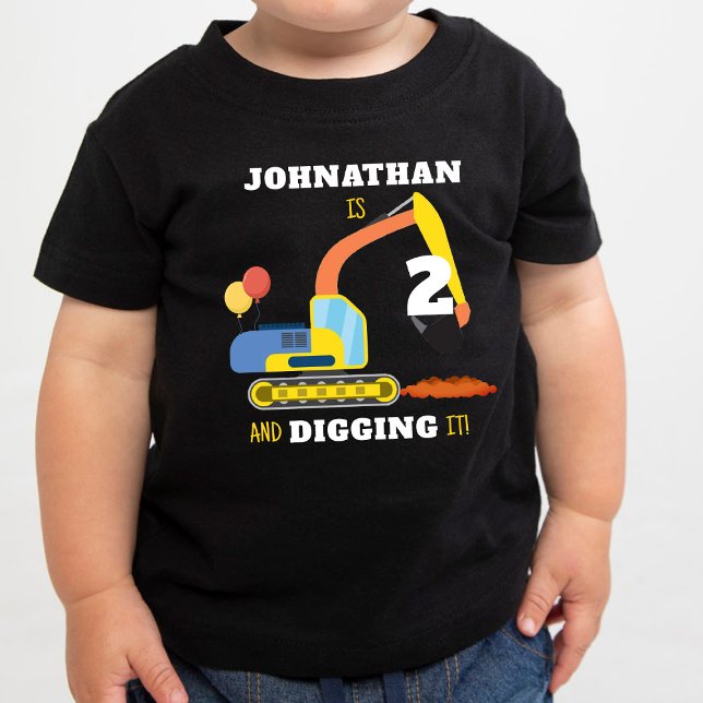 T-shirt Pour Les Tous Petits Construction 2e anniversaire (Créateur téléchargé)