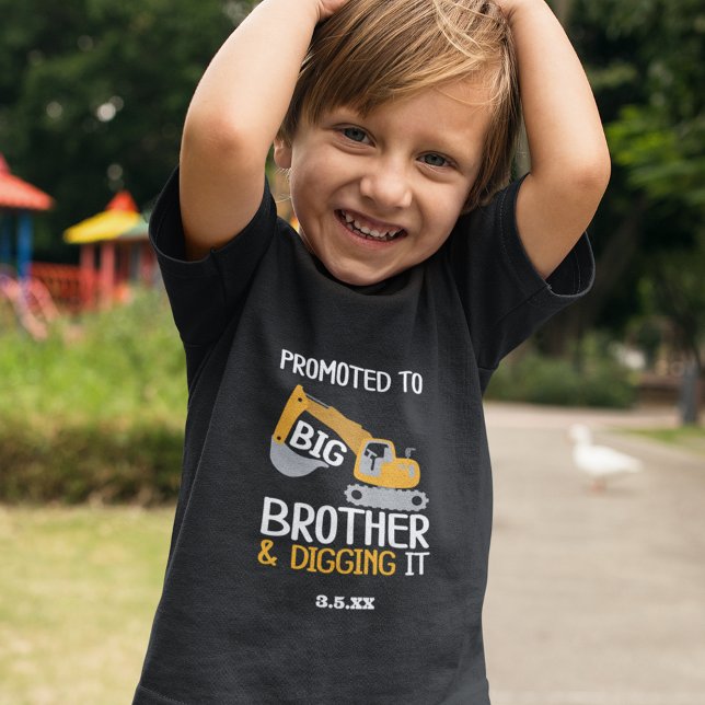 T-shirt Pour Les Tous Petits Construction Big Brother creuser It v2 Kid (Créateur téléchargé)