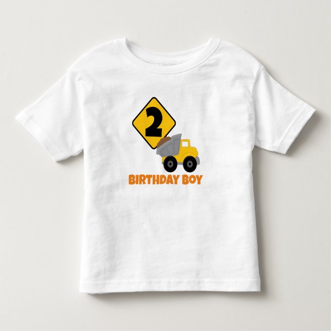 T-shirt Pour Les Tous Petits Construction Birthday Boy (Devant)
