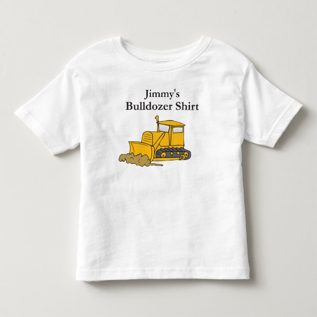 T-shirt Pour Les Tous Petits construction de bulldozer sur mesure (Devant)