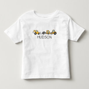 T-shirt Pour Les Tous Petits Construction de Camion Construction Personnalisé