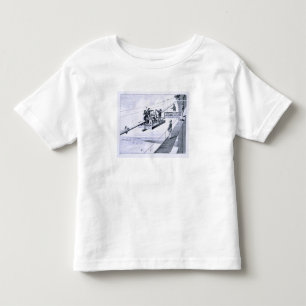 T-shirt Pour Les Tous Petits Construction de pont de Brooklyn, New York (litho)