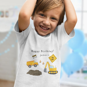 T-shirt Pour Les Tous Petits Construction Joyeuse Birthday