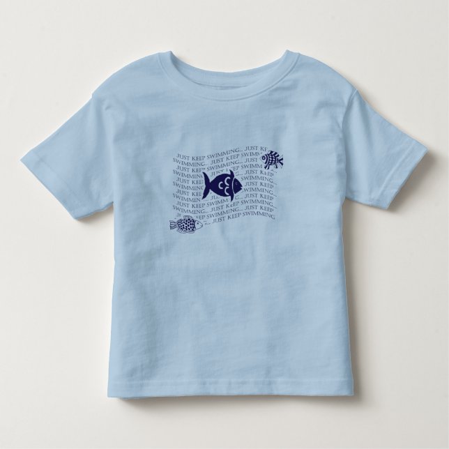 T-shirt Pour Les Tous Petits continuez juste la natation (Devant)