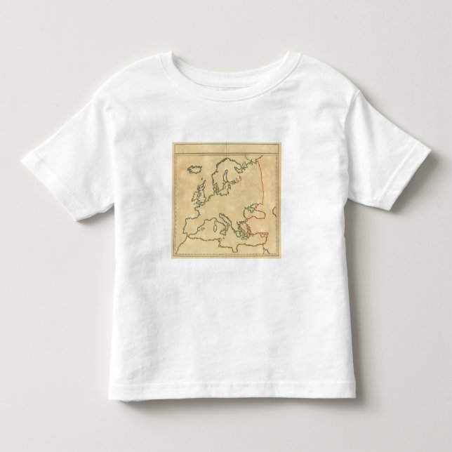 T-shirt Pour Les Tous Petits Contour 2 de l'Europe (Devant)