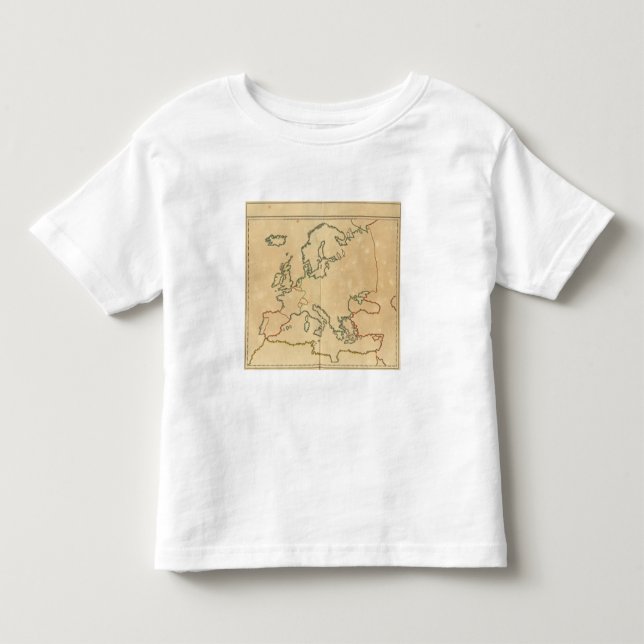 T-shirt Pour Les Tous Petits Contour de l'Europe (Devant)