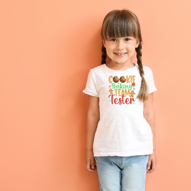 T-shirt Pour Les Tous Petits Cookie Baking Team Tester Nom Fête (Créateur téléchargé)