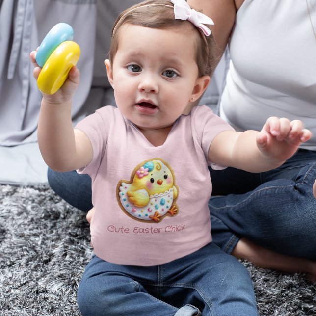 T-shirt Pour Les Tous Petits Cookie de poulet glacé de Pâques (Créateur téléchargé)