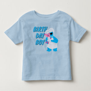 T-shirt Pour Les Tous Petits Cookie Monster & Gonger Birthday Boy