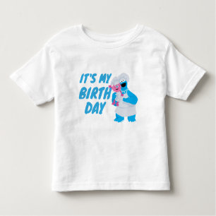T-shirt Pour Les Tous Petits Cookie Monster & Gonger C'est mon anniversaire
