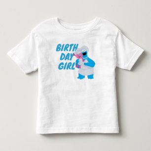 T-shirt Pour Les Tous Petits Cookie Monster & Gonger Fille Anniversaire