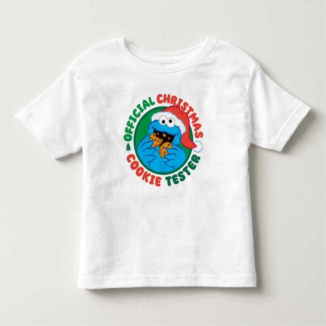 T-shirt Pour Les Tous Petits Cookie Monster | Tester officiel de biscuits de No (Devant)