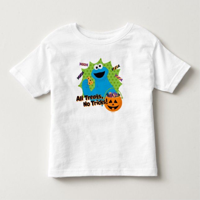 T-shirt Pour Les Tous Petits Cookie Monster | Tous Les Traitements, Pas De Truc (Devant)