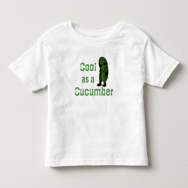 T-shirt Pour Les Tous Petits Cool Amusant Comme Concombre (Devant)