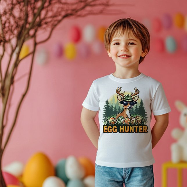 T-shirt Pour Les Tous Petits Cool Camo Deer Chasseurs d'oeufs de Pâques Garçons (Créateur téléchargé)