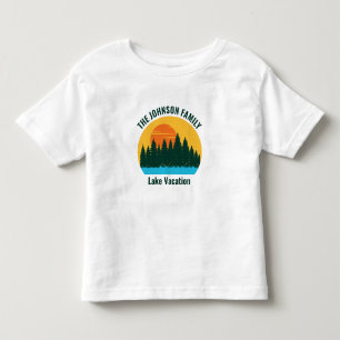 T-shirt Pour Les Tous Petits Cool du coucher de soleil sur le lac Personnalisé