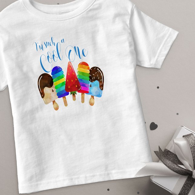 T-shirt Pour Les Tous Petits Cool One Boys 1er Birthday Popsicle (Créateur téléchargé)