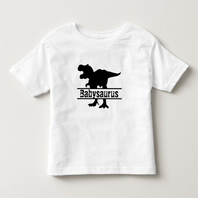 T-shirt Pour Les Tous Petits cool personnalisable babysaurus Famille Dinosaur (Devant)